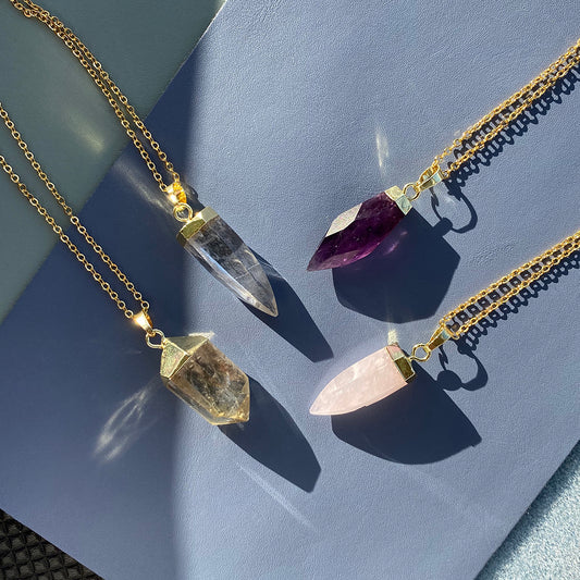 Glow Necklace - Crystal Quartz / Rose Quartz / Amethyst